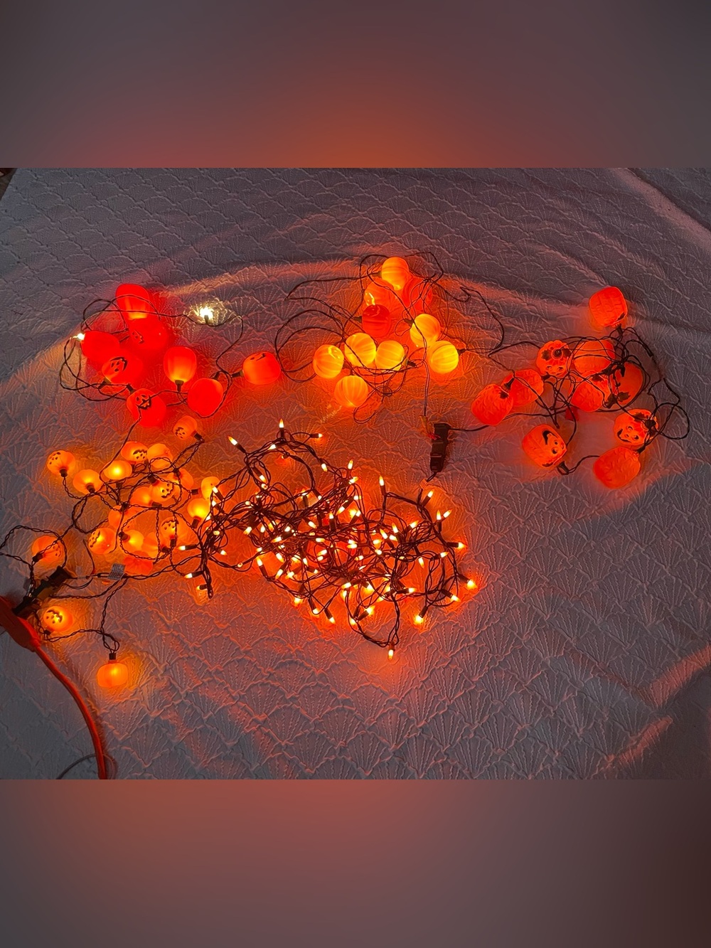 Orange Pumpkin Halloween String Lights - Festive Home Holiday Décor